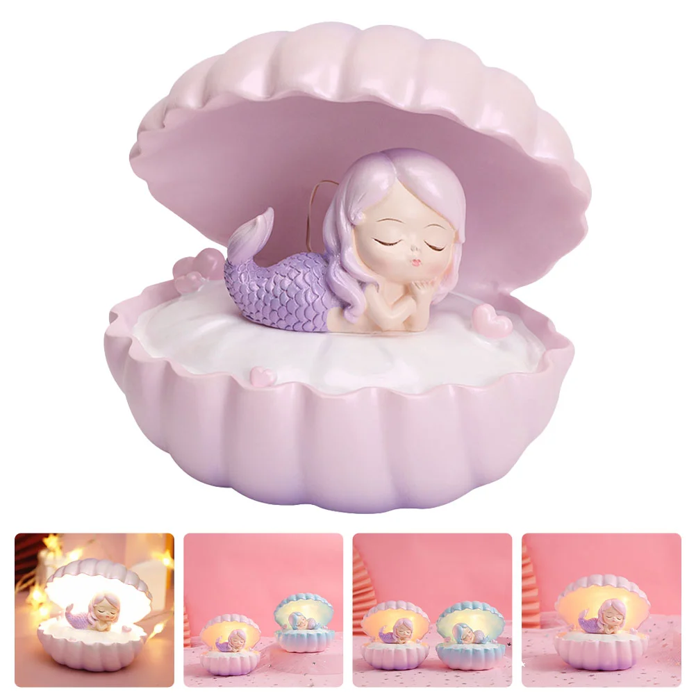 Teen Girl Gift Mermaid Star Light Small Night Lamp Shell Light​​​​​​​ Adornment Child