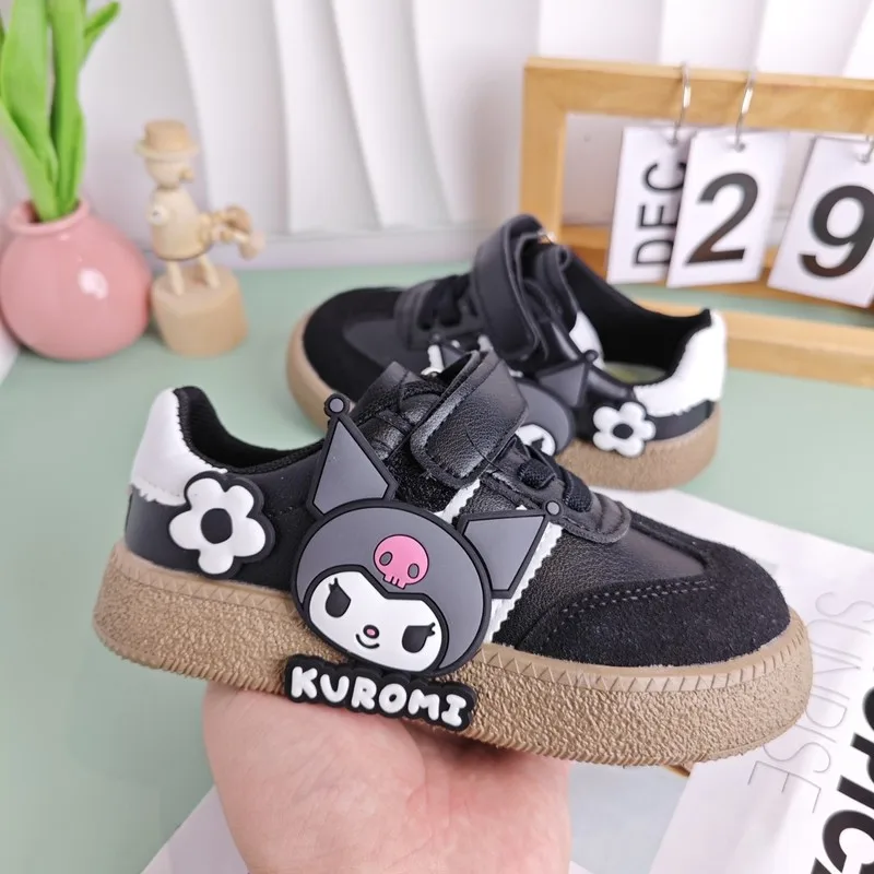 

Girls' Shoes 2025 Spring New Edition Children'S Anti Slip Soft Soled Sports And Leisure Shoes Cartoon Kuromi Casual Board Shoes