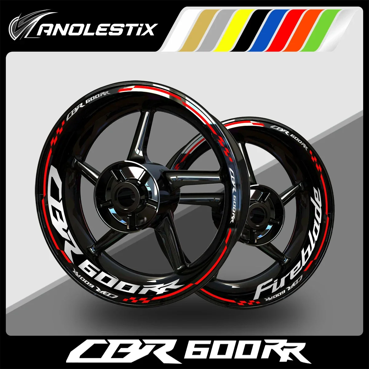 

AnoleStix Reflective Motorcycle Wheel Sticker Hub Decal Rim Stripe Tape For Honda CBR 600RR 2024 2023 2022 2021 2020 2019 2018