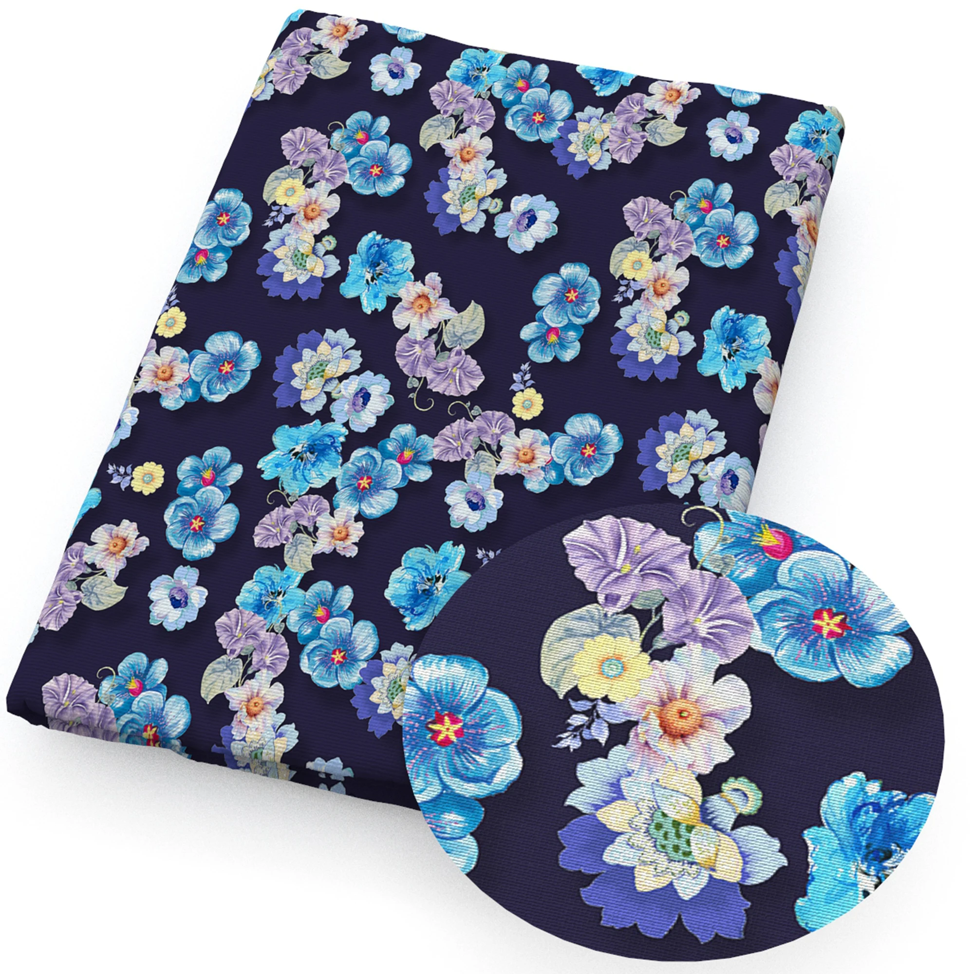 Plant Blossom Flowers Floral Printed Polyester Pure Cotton Material Patchwork Tissue Sewing Quilting Fabrics Needlework Cloth