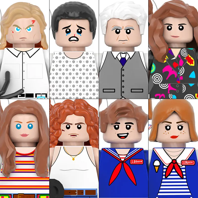 Blocs de construction Stranger Things, Mini figurines d'action, accessoires, cadeaux d'halloween et de noël pour enfants, 2025 F033-F040