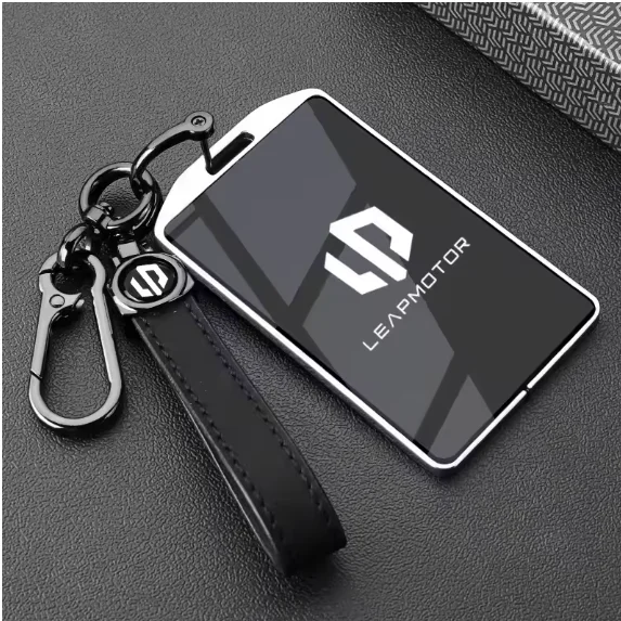 Auto Zink-legierung TPU NFC Karte Schlüssel Fällen Halter Abdeckung Kette Für Leapmotor C16 C11 C10 C01 B10 T03 S01 Smart Schlüssel Auto Zubehör