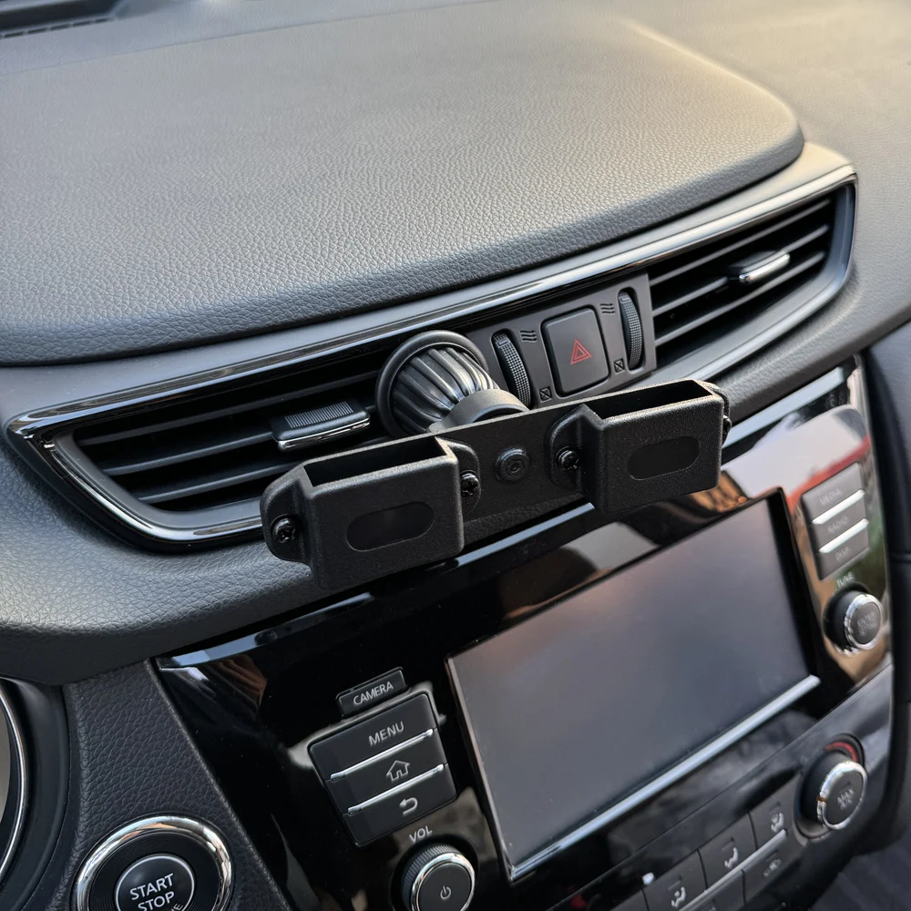 Dual Walkie Talkies Car Holder Car In-Dash Bracket for Walkie Talkie Suction Mount for Two Way Radio Mount Stand