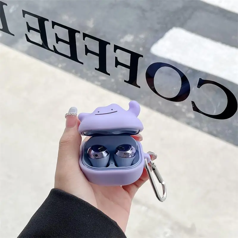 2024 جديد لسامسونج غالاكسي براعم FE/Buds2 Pro/Buds 2/Buds Pro/Buds لايف حافظة الكرتون غطاء سيليكون مع حافظات المفاتيح