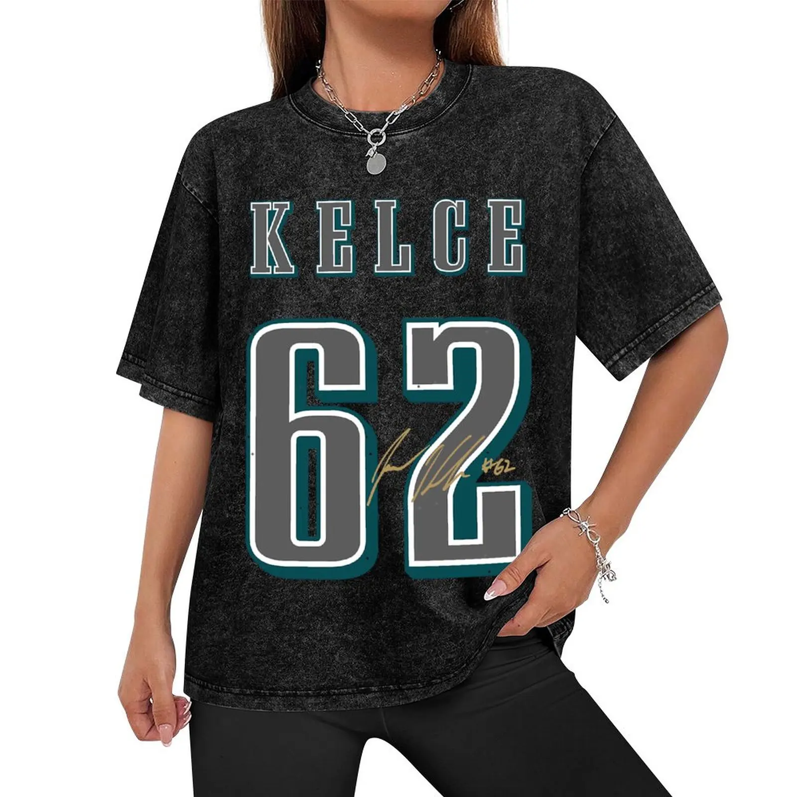 Jason Kelce 62 Eagles T-Shirt Clothing korean fashion t shirt for men