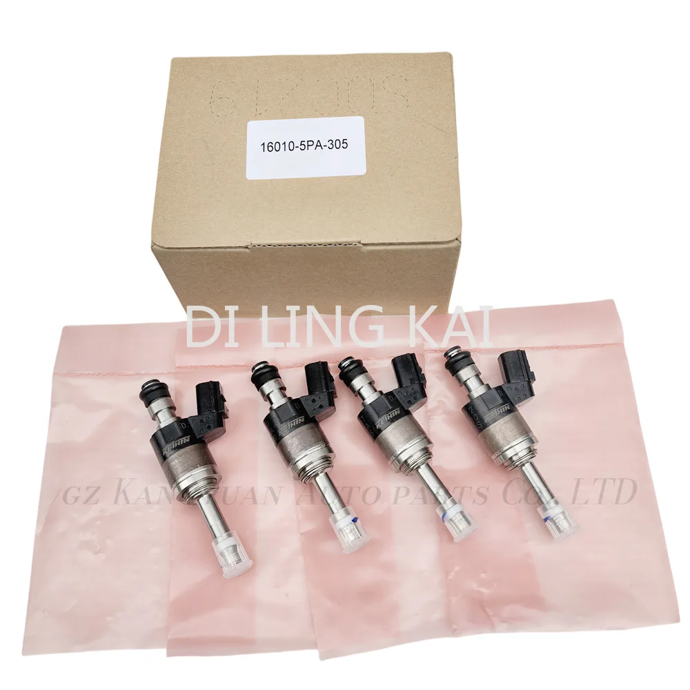 

4pcs Auto Fuel Injector 16010-5PA-306 Fuel Injector Kit for Honda HRV Accord Civic CRV Car Accessories