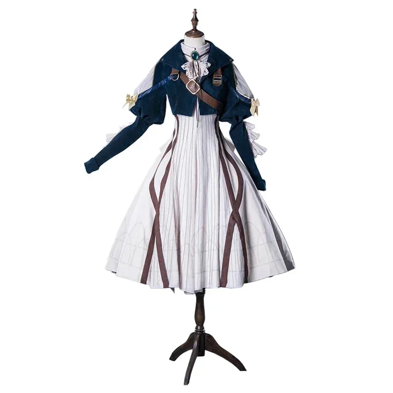 CyAnime! Violet Evergarden Elegant Lolita Dress Gorgeous Uniform Cosplay Costume Halloween Carnival Party Suit For Women