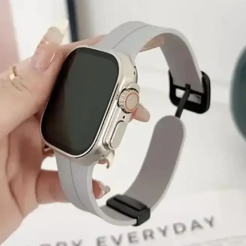 Magnetarmband für Apple Watch Serie 11 10 9 8 7 6 5 4 SE3 44 mm 40 mm 46 mm 42 mm 45 mm 41 mm Silikonband iWatch Ultra 3 49 mm