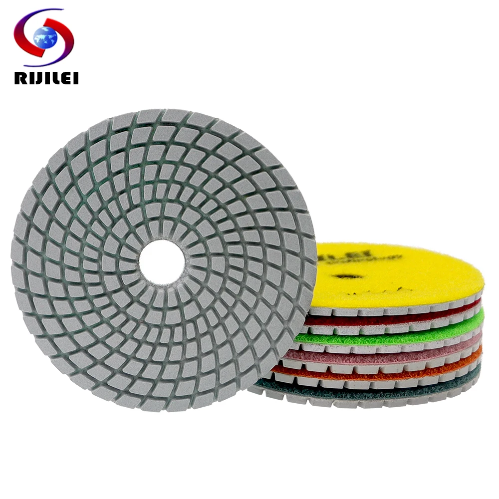 1PCS 4 Inch Diamond Wet Polishing Pad Sharp Flexible Grinding Discs For Granite Marble Stone Concrete Floor