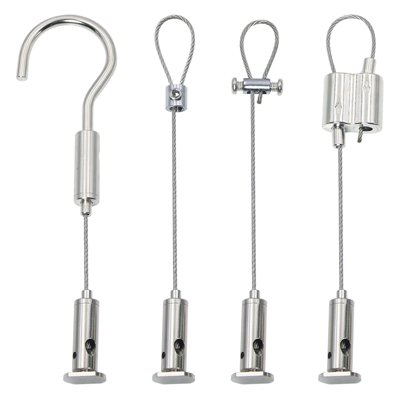 304 stainless steel cable, equipped with adjustable hooks, rope diameter 1.5mm, can hang pictures/potted plants