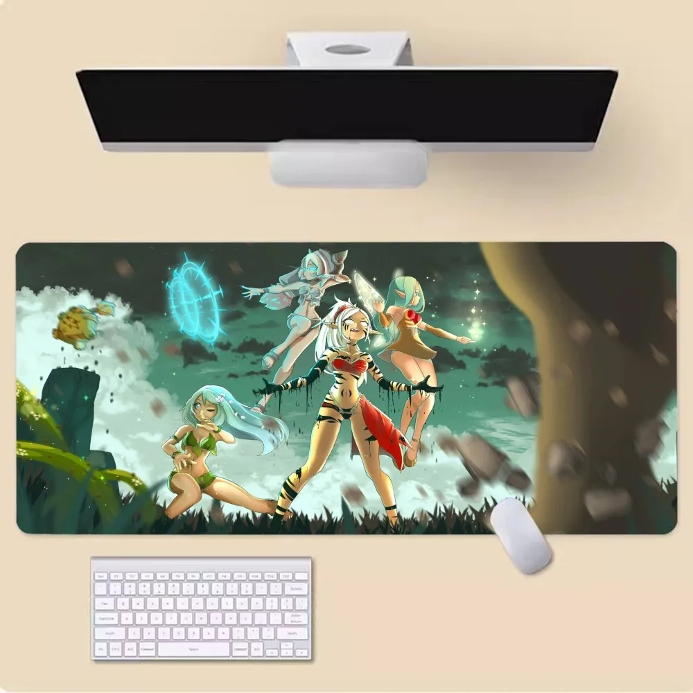 D-DOFUS GAME  Mousepad 80x30cm XL Lockedge Office Computer Desk Mat Table Keyboard Big Mouse Pad Laptop Cushion Non-slip for Tee