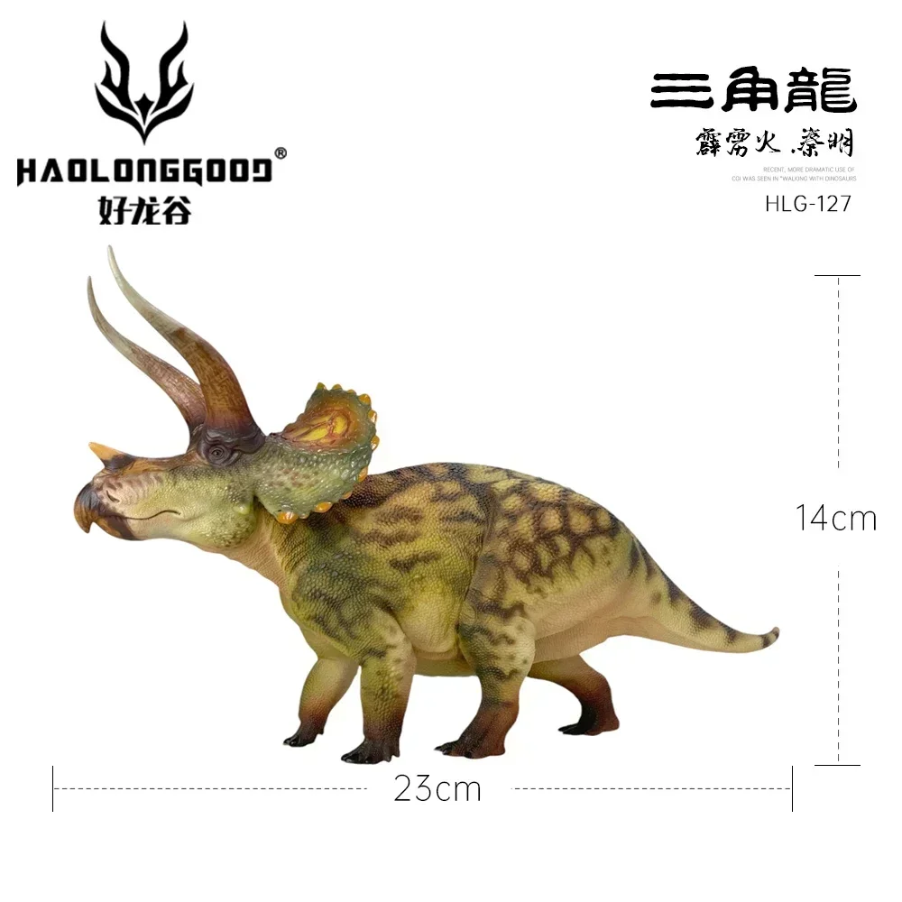 Haolonggood 1/35 Triceratops Dinosaurs Model Desktop Deco Animal Figurine Toy Gift Collection