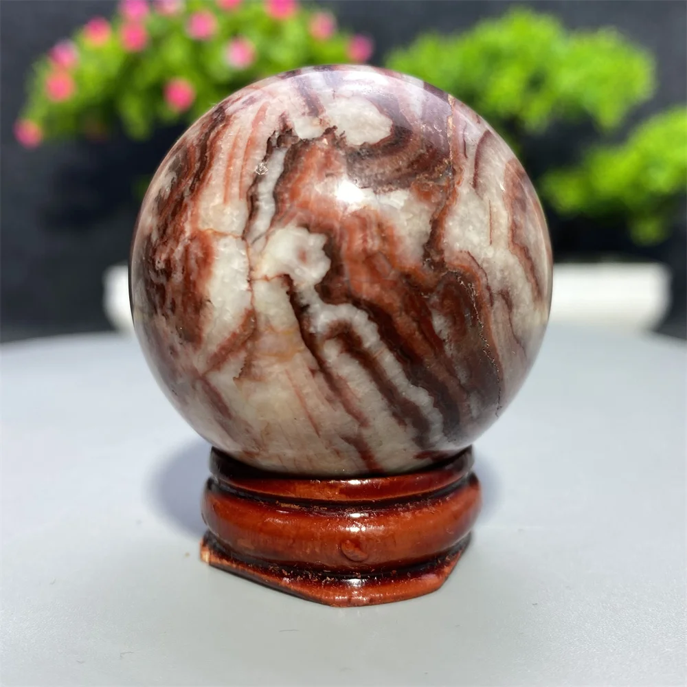 

Natural Red Stripe Rhodochrosite Ball Quartz Crystal Spiritual Healing Massage Health Sphere Minerals Gemstone Home Decoration