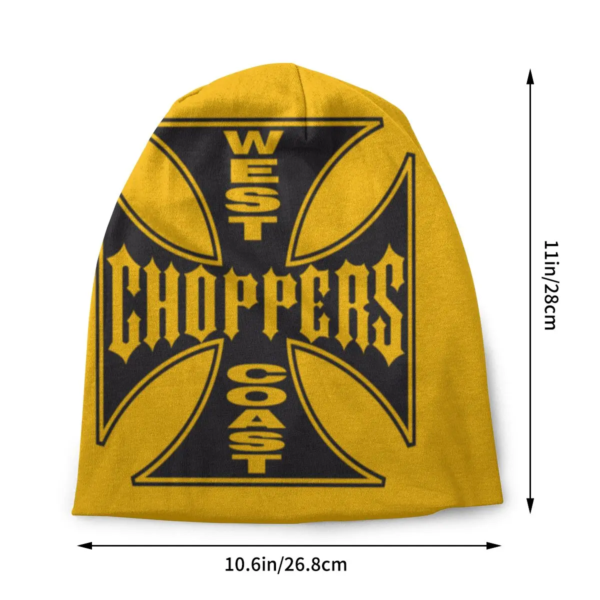 West Coast Chopper Iron Cross Slouch Beanies Caps Unisex Bonnet Winter Warm Knit Hat Women Men Adult Beanie Hats Outdoor Ski Cap