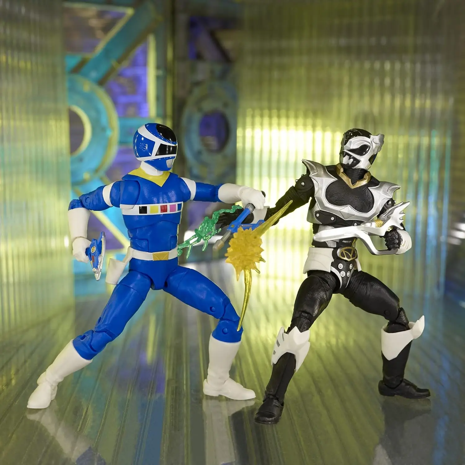 

Коллекция Молнии Power Rangers в космосе Blue Ranger VS. Silver Psycho Ranger, 2 упаковки, 6-дюймовые коллекционные игрушки-фигурки