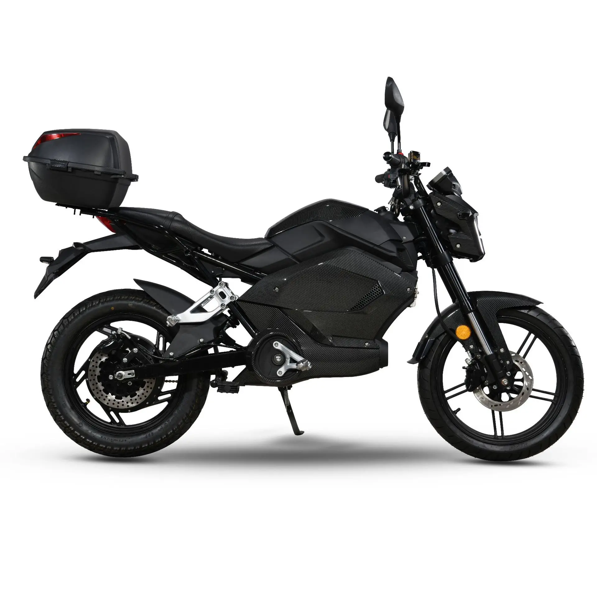 High-Speed 2000w Adult Electric Moped 72v Steel Frame E Motorbike With Disc Brake 2 Seat Mobility Electric Bike Motorcycle