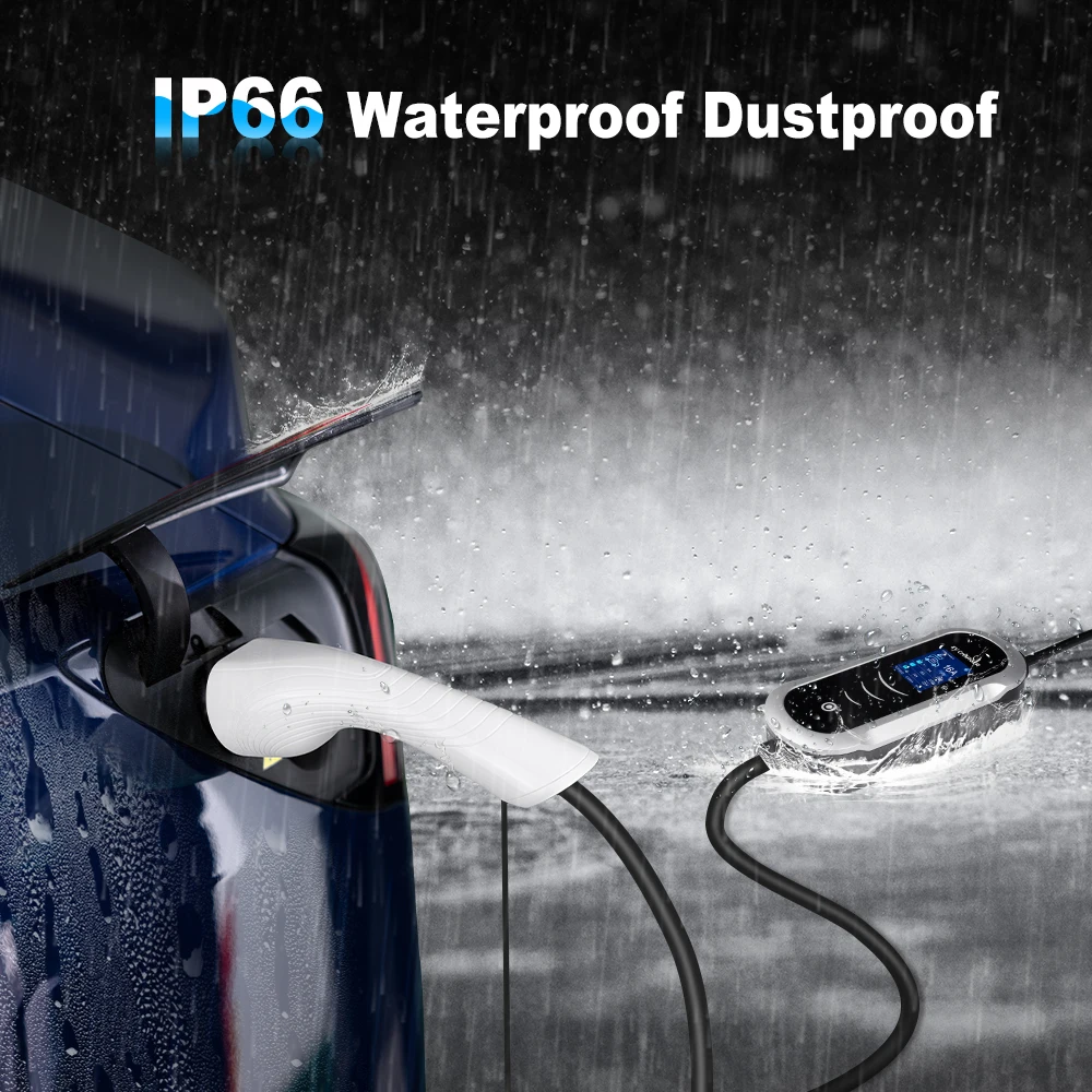 

11 кВт Type2 3-фазное портативное зарядное устройство для электромобилей 220 В Wallbox Зарядная станция для электромобилей для подключаемых электромобилей