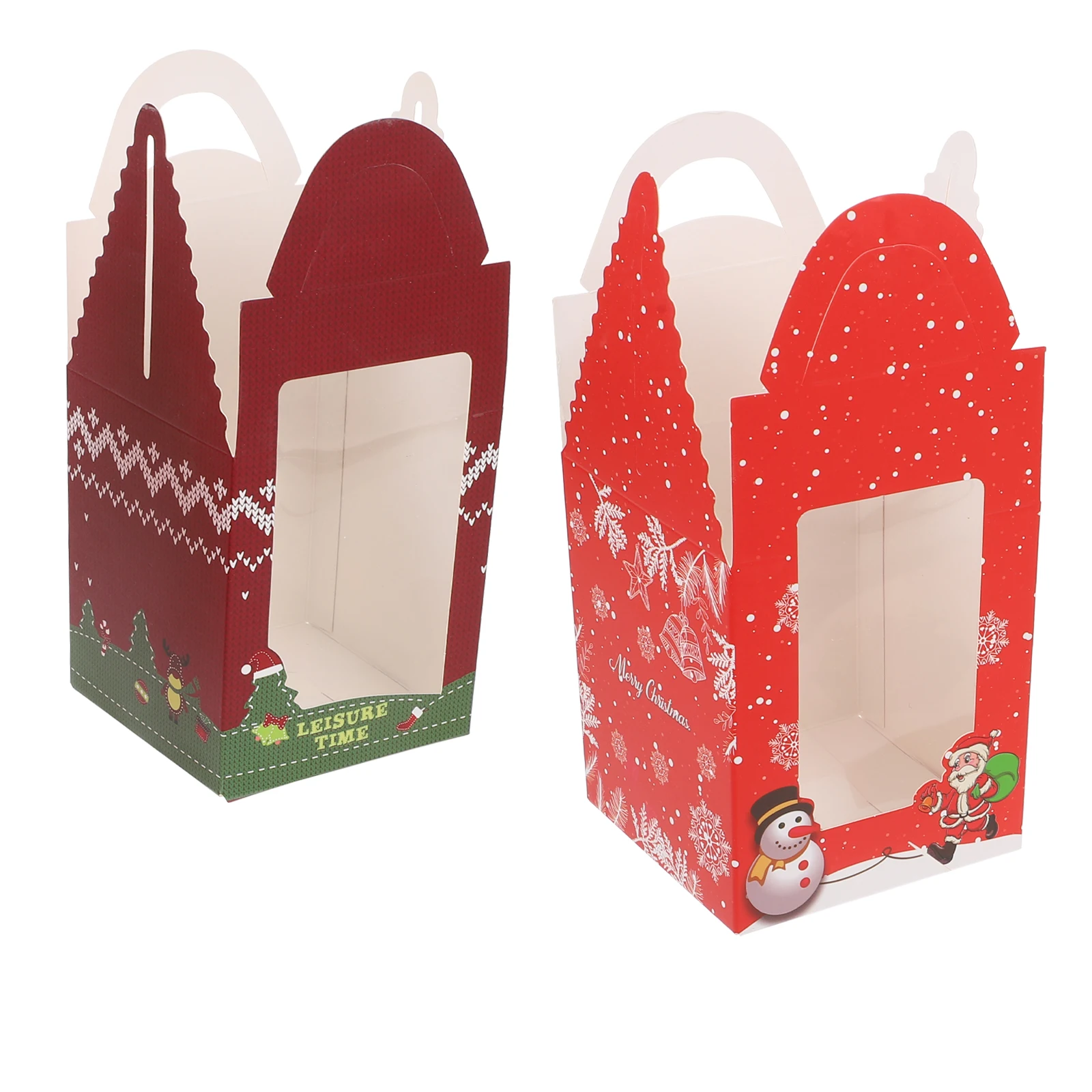 

Cupcake Box Gift Boxes Xmas Treat Christmas Storage Decorations Dessert Festival Supplies