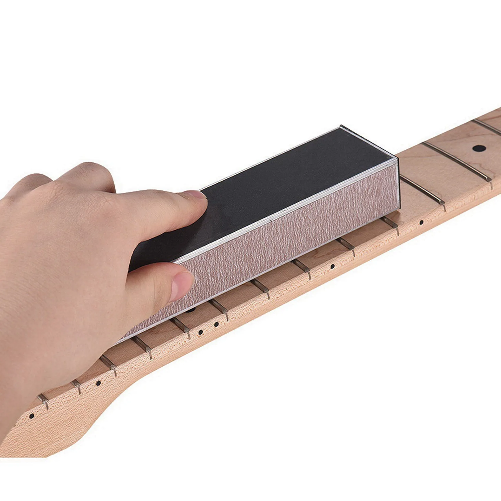 HOES-2X Guitar Fret Leveling Files Bass Guitar Leveler Fret Luthier Supply Guitar Tool Kit With 8 Grit Papers 150Mm