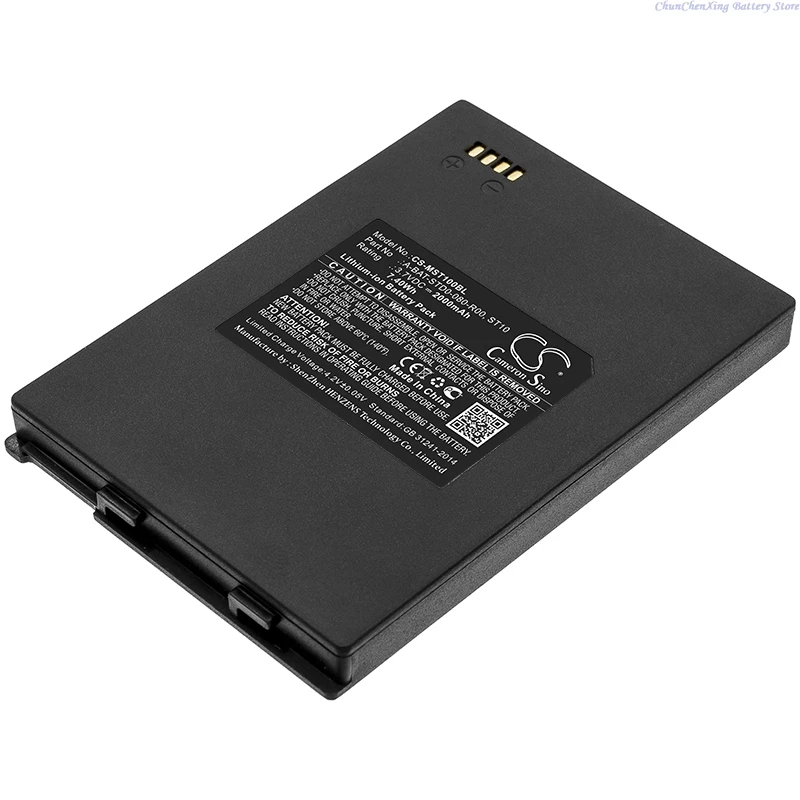 

3.7V 2000mAh Barcode Scanner Battery ST10-BATT-S22, ST10, ST10-BATT-S22, B056H013-0001 for M3 Mobile Smart, ST10