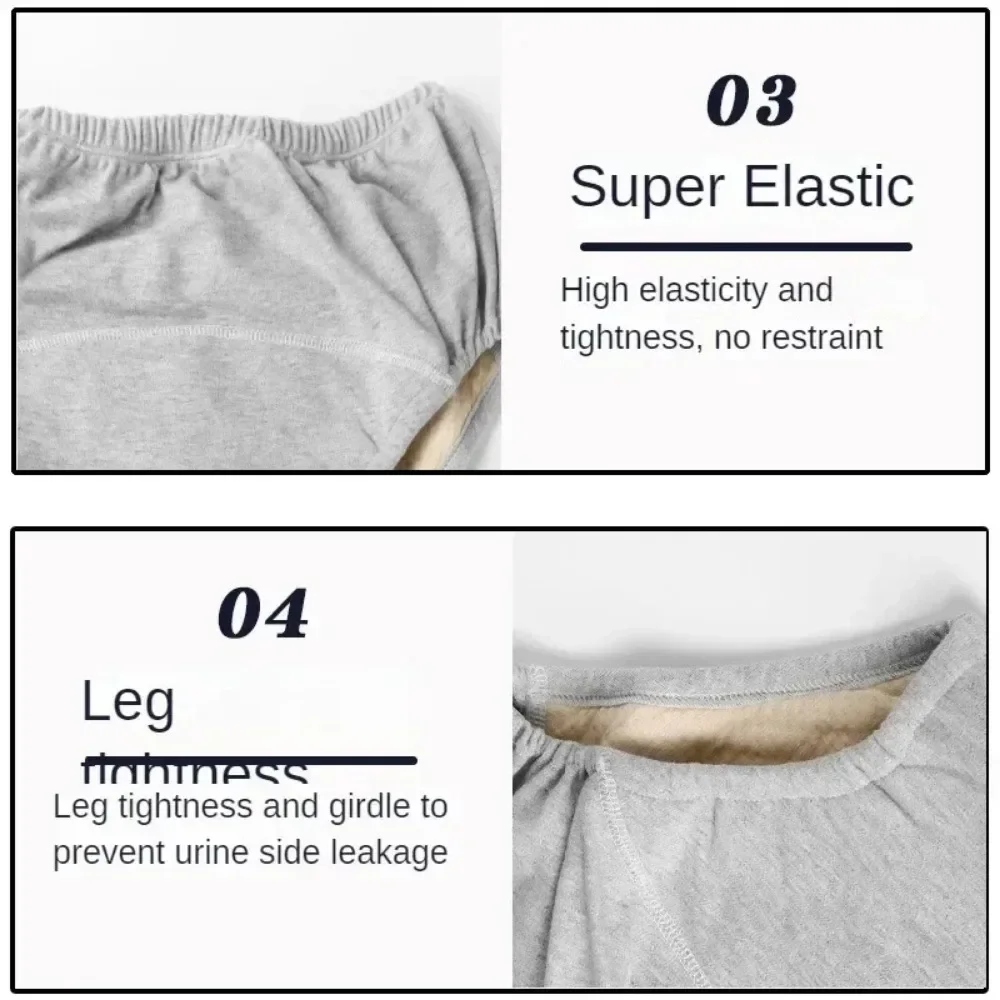 Adult Diaper Underwear Breathable Cotton Elderly Incontinence Leak-Proof Briefs Men Women Reusable Disability Care Triangle Pant