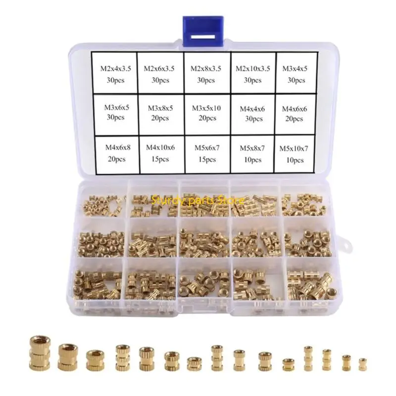 

97QC Threaded Inserts Reliable Brass Heat Set Inserts Long lasting Use Assortment