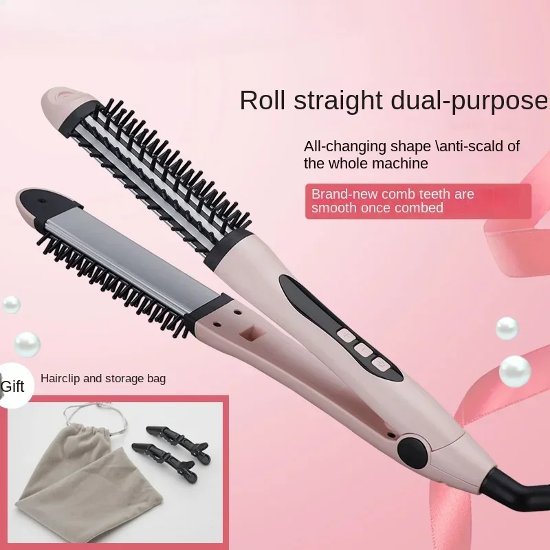 Roll Straight Dual Purpose Straight Hair Comb Two in One Straight Hair Straightener Multifunctional Straightening Clamp