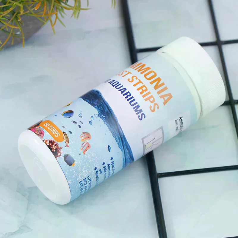 50Pcs/Bottle Ammonia Nitrogen Quick Water Quality Test Strips Aquarium Well Being Quick Water Quality Test Strips Paper Kit