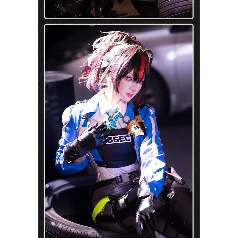 Zenless Zone Zero Anime Game Zhu Yuan أزياء تنكرية شعر مستعار Zhuyuan موحدة التحقيق الجنائي استجابة خاصة فريق الحذاء