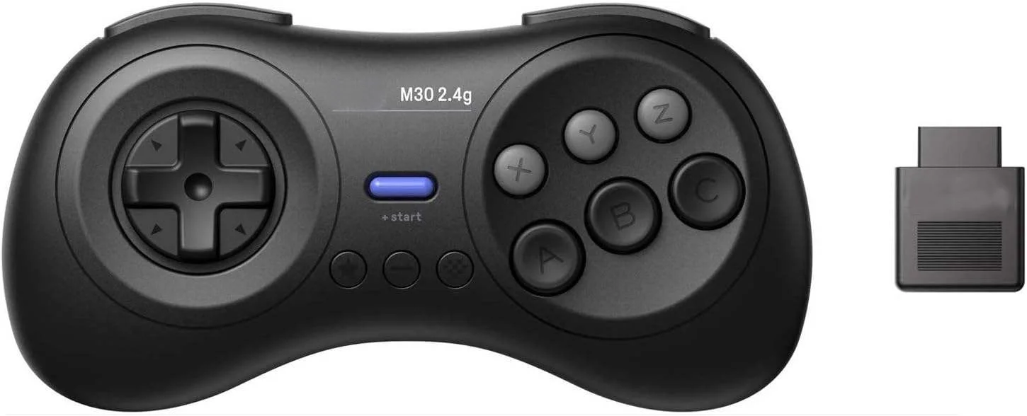 Controle Sem Fio 2.4G 81CA M30 para Sega Genesis Mega Drive Analógico Mega SG - Joystick Gamepad