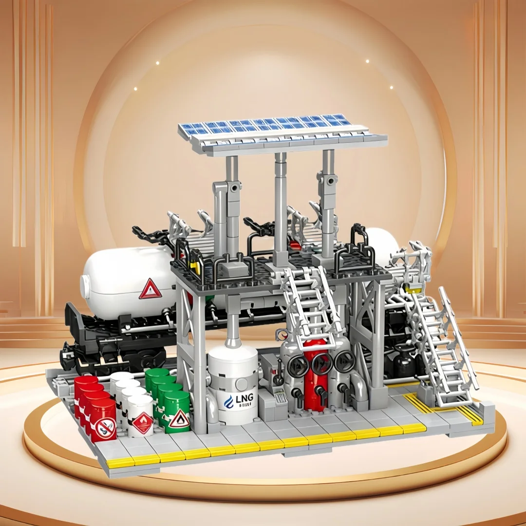 

KNEW BUILT 3 In 1 Natural Gas Engineering Building Block Toys for Kids-Expand Knowledge,Brain Training & Puzzlel Festival Gifts