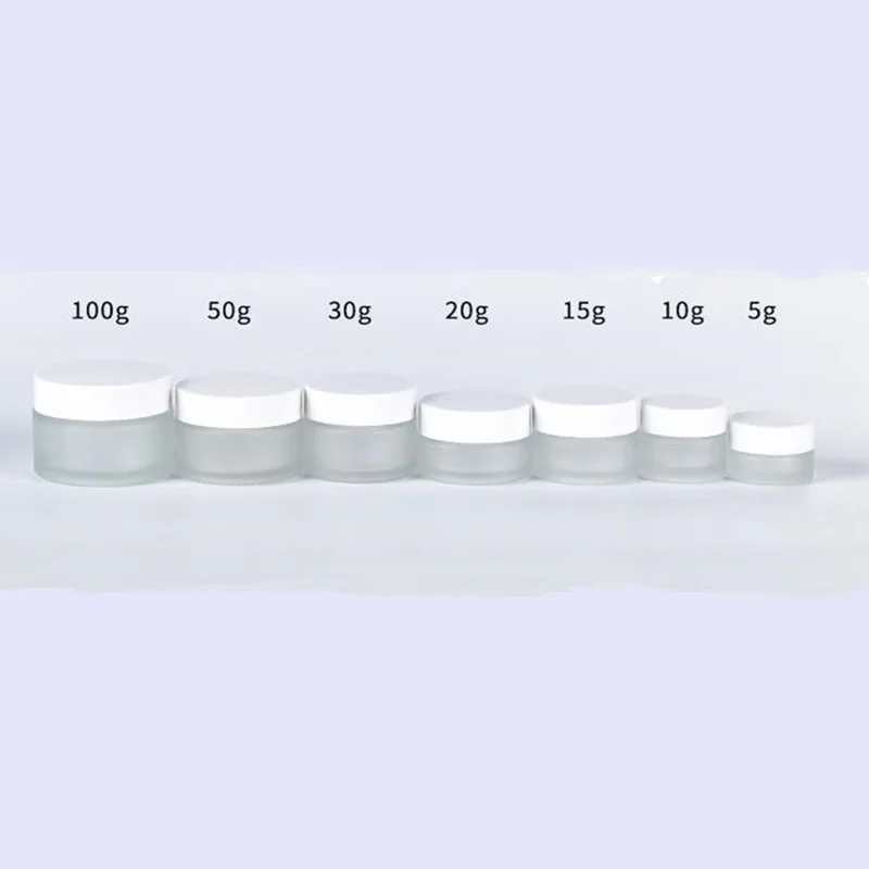 10g/100g Frosted Glass Refillable Bottles Empty Cosmetic Jar Pot Eye Shadow Face Cream Container