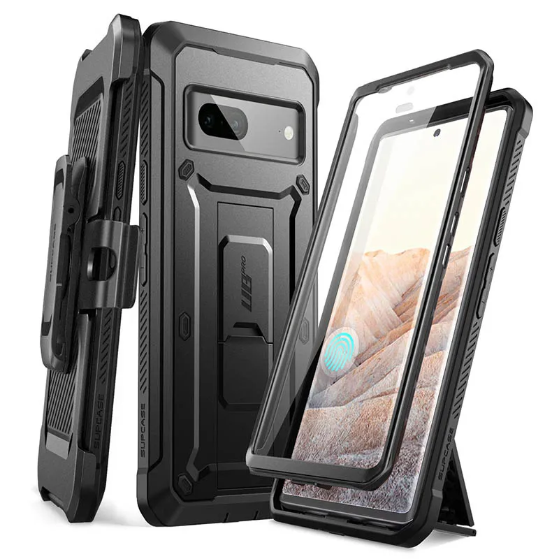 For Google Pixel 7 Case (2022) 5G SUPCASE UB Pro Full-Body Rugged Holster & Kickstand Case with Built-in Screen Protector