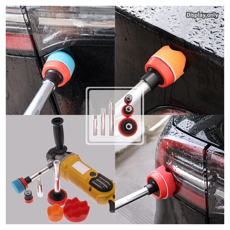 M14-Gewinde-Polier-Verlängerungsschaft-Set 75/100/140mm Polier-Verlängerungsstange aus Aluminiumlegierung mit Polierpuffer für die Fahrzeugaufbereitung – Detail 5