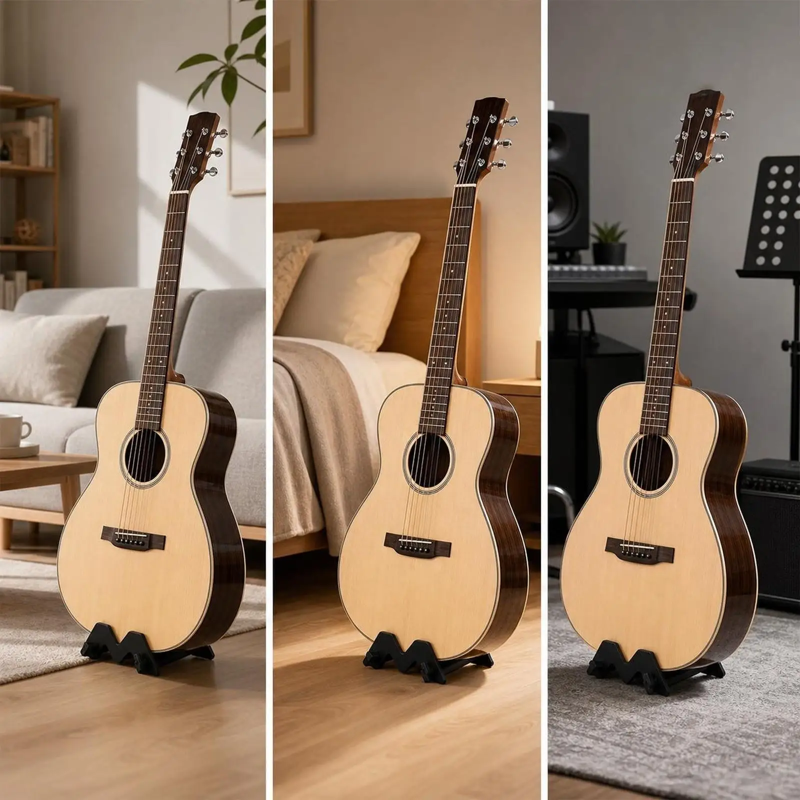 

Portable Guitar Stand Non Slip Compact Tabletop Vertical Display for Classic Acoustic Electric Guitars Home and Studio Use