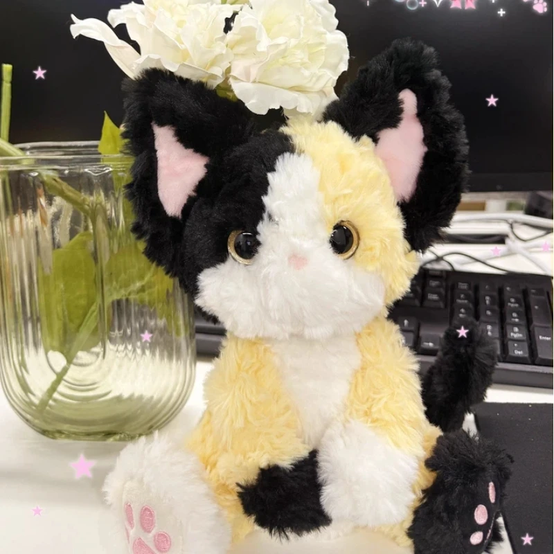 

Плюшевая игрушка J&M Prime 22 см: котёнок Бетти Девон Рекс, мягкая кукла-кошка, милое обнимашечное животное для детей, подарок на Новый год