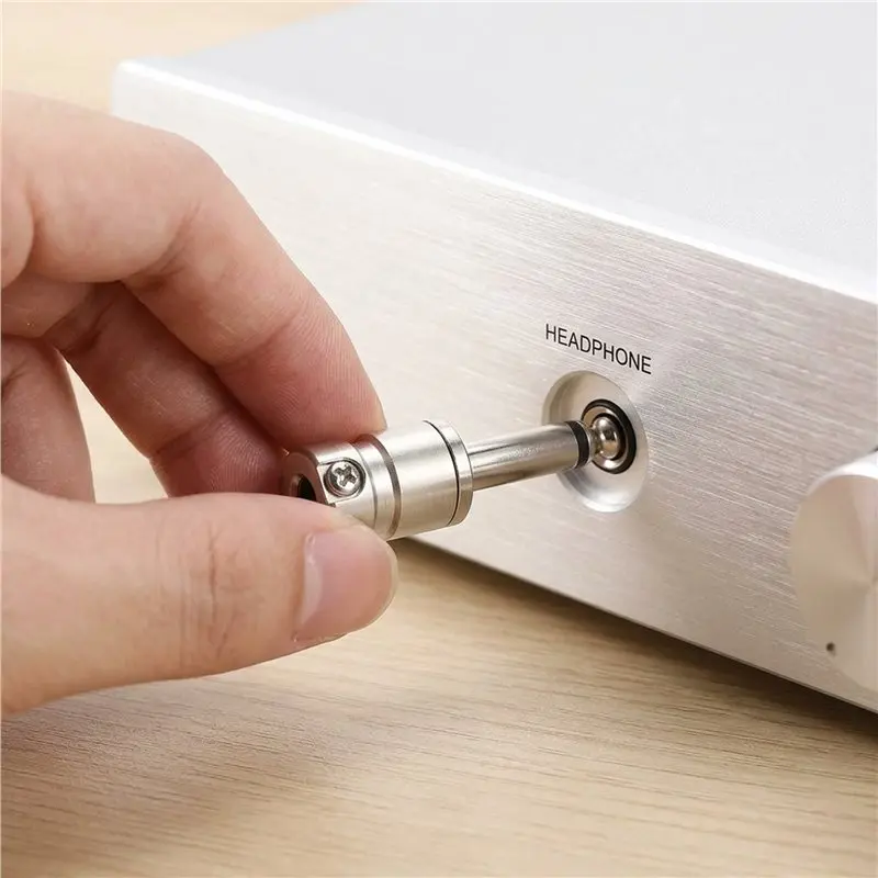 Quality For Guitar Pedal Patch Cable- 10Pc 6.35Mm For TS Mini Short Barrelful Zinc Alloy Jack Plug-Screw Lock, HIFI Audio
