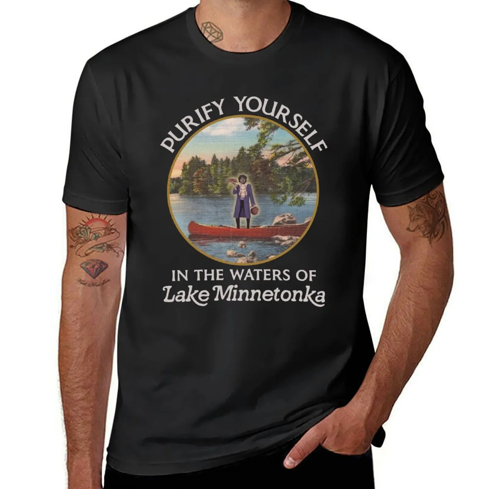 Purify Yourself in the Waters of Lake Minnetonka T-Shirt summer top graphics oversizeds men t shirt