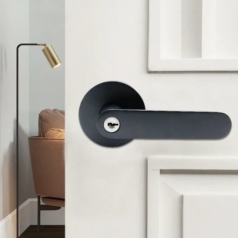 

Mute Door Lock Bedroom Minimalist Design high-end lever tubular latch passage Security Lock Cylinder Interior Door Handle lock