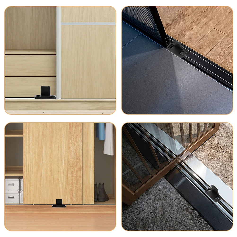 

8Pcs Sliding Door Guide Barn Door Floor Guide Heavy Duty for Wardrobe Bypass Pocket Cabinet Doors Smooth Operation No Shake