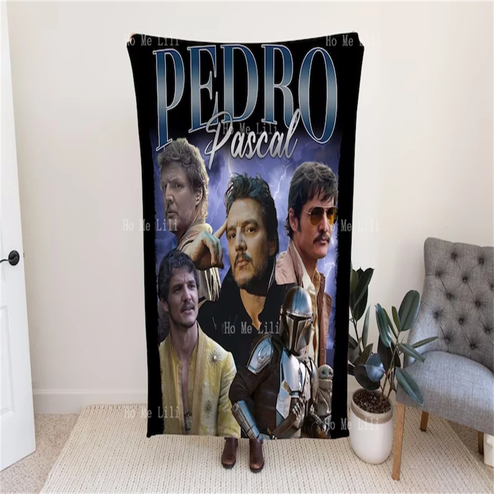 

Pedro Pascal Blanket Retro 90s Fan Gift Flannel Skin Friendly Without Irritation