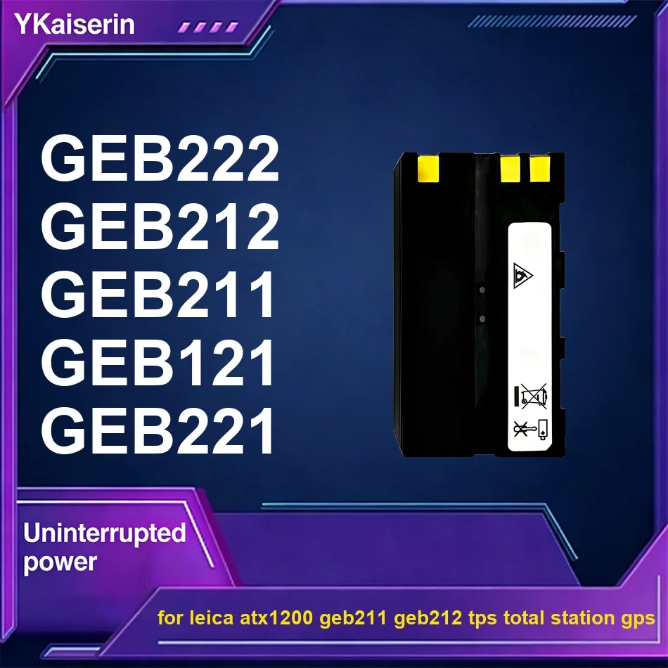

Battery Durable GEB221 GEB222 GEB121 2600-6000mAh For Leica ATX1200 GEB211 GEB212 Tps Total Station For Gps