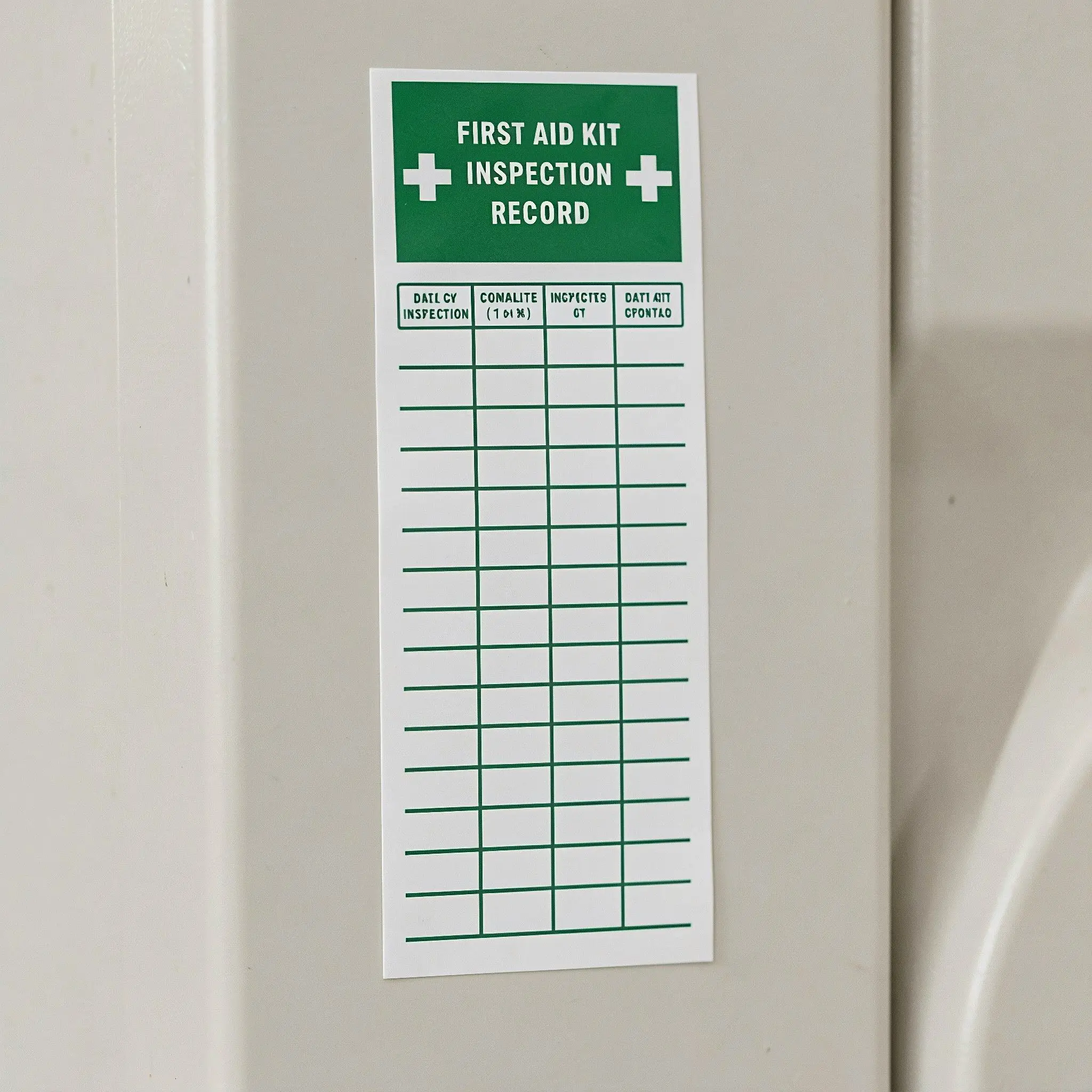 10Pcs First Aid Inspection Labels Safety Compliance Registration Stickers Self adhesive First Aid Kit Sticker for Construction