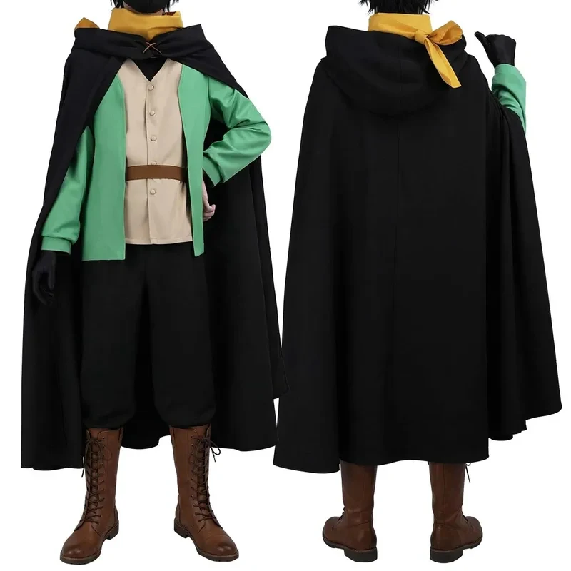 ❤️ ❤️ ❤️ Disfraz de Cosplay de Natsuki Subaru del Anime Re:Life In A Different World From Zero de HOLOUN, Capa Negra, Chaleco, Camiseta, Pantalones, Sc ❤️ ⭐️ ❤️