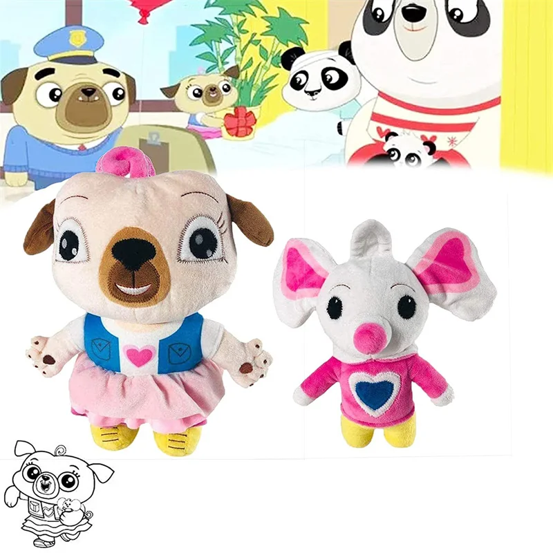 Peluche de Chip y Potato, Figura de Perro y Ratón, Muñeco de Peluche Suave para Dormir, Almohada, Regalo para Fans, Niños y Cumpleaños