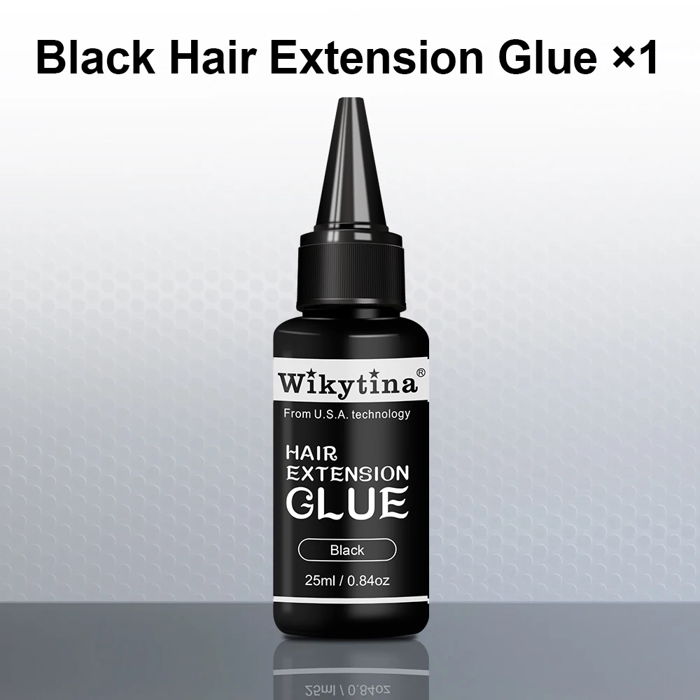 UV Hair Extension Glue Kit with V Light Glue and Dry Glue Removal Solution Styling Tools Clear Invisible Hair Bonding Glue image 3
