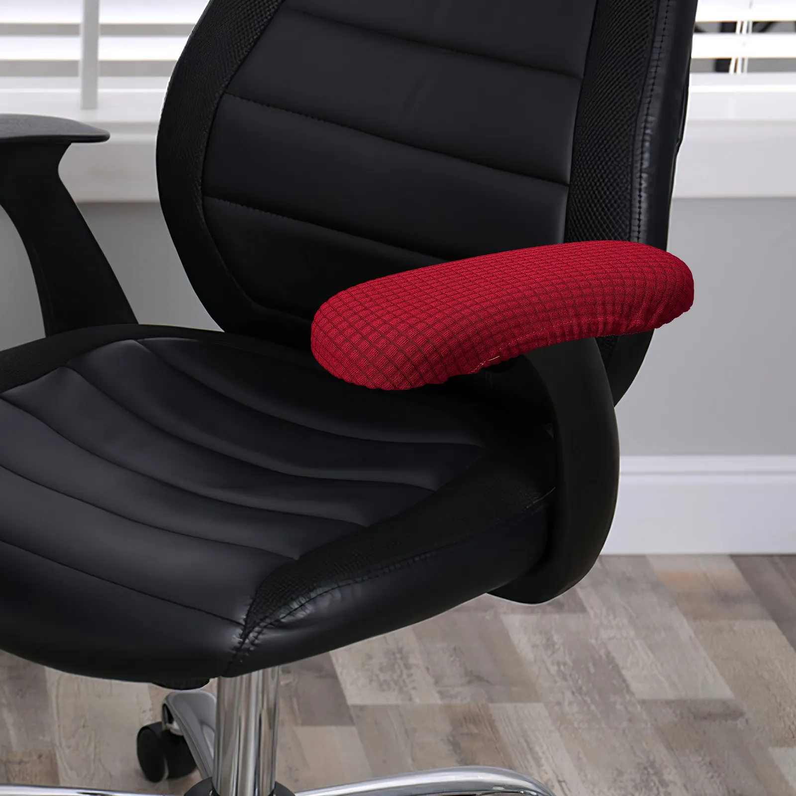 1Pair Office Chair Arm Covers Elastic Pure Color Half Cover Antislip Protector for Desk Gaming Chair Replacement