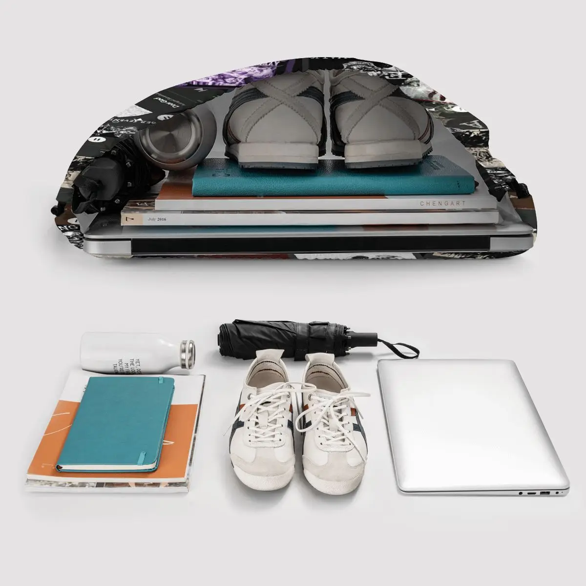 حقائب ظهر انتقيمة سبعة أضعاف متعددة الوظائف محمولة برباط حقيبة رياضية حقائب كتب للمدرسة للرجال والنساء #5