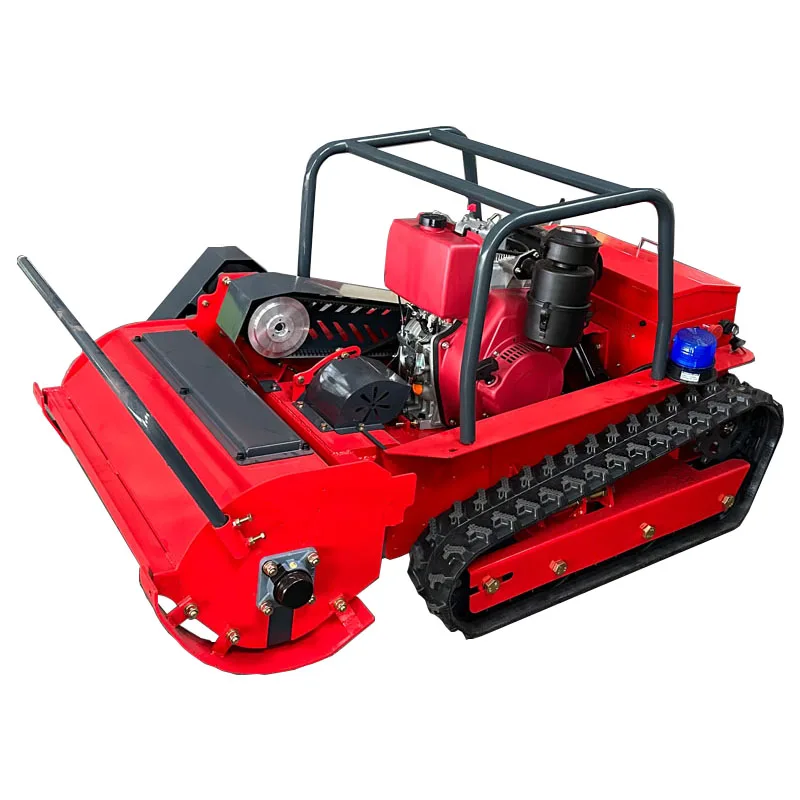Customized Factory Price zero Turn Tractor Automatic All Terrain Agriculture Rubber Remote Control Lawn Flail Mower
