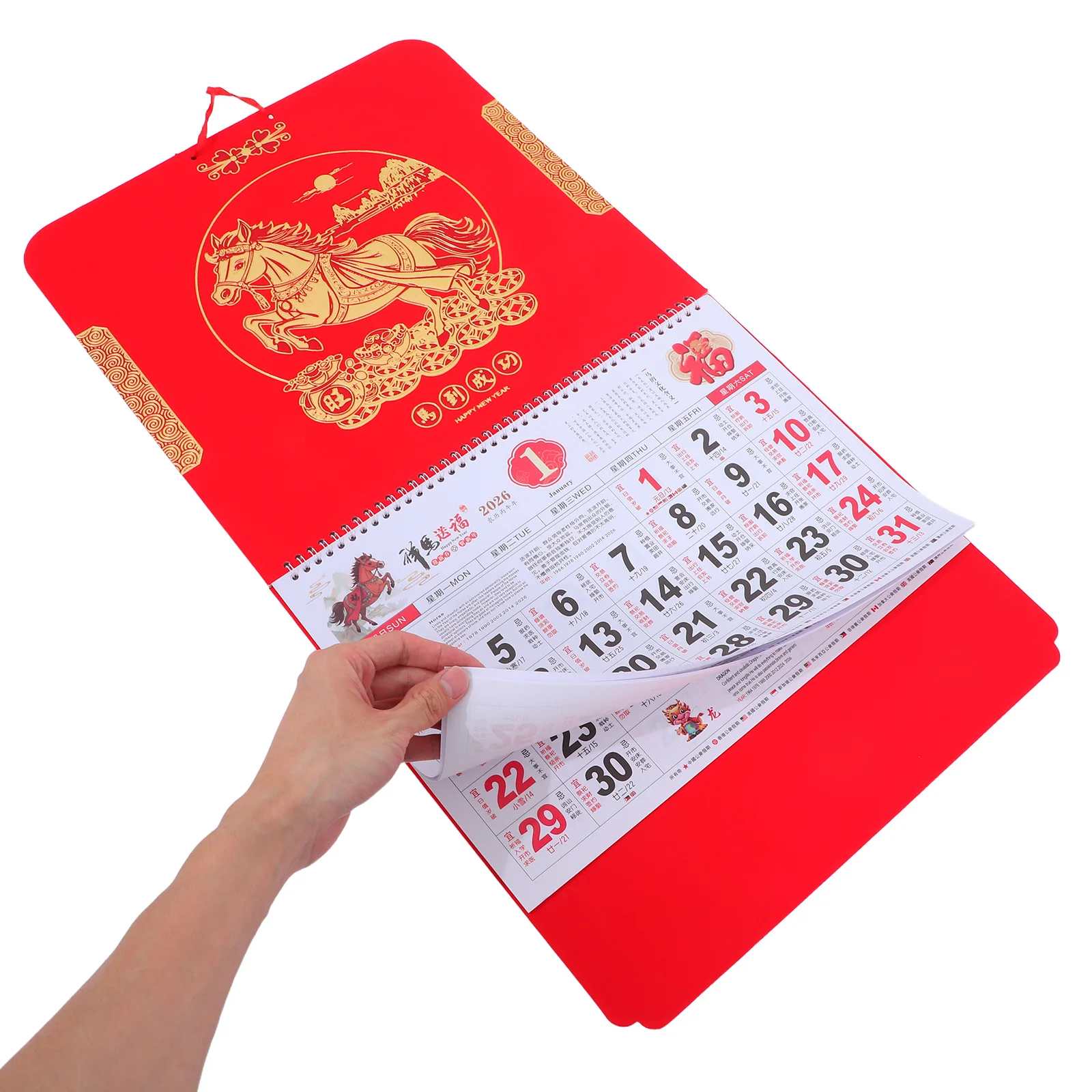 

Year of The Horse Calendar Chinese New Daily Zodiac 2026 Home Office Decoration Wall